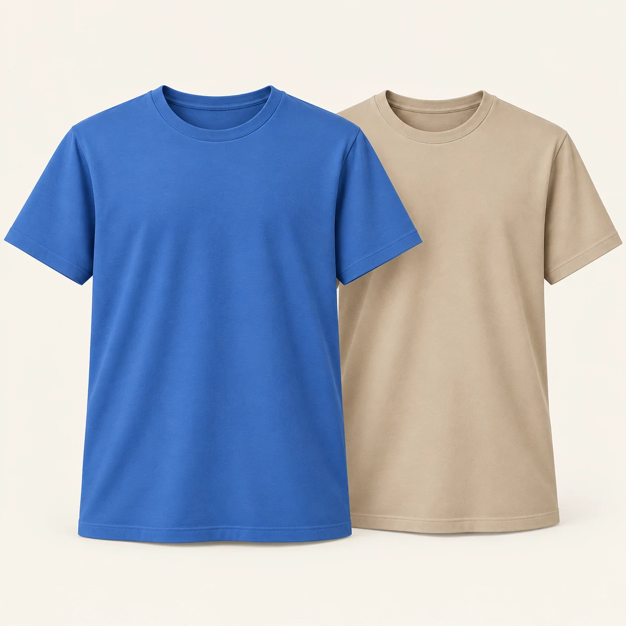 Impac Records | Radio 13 Camisetas de la colección MGDS22 en azul y beige, colores ilustrativos